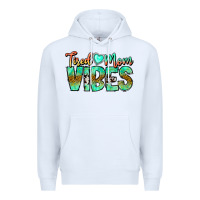 White Tired Mom Vibes Premium Hoodie - CowhideDigitalArt
