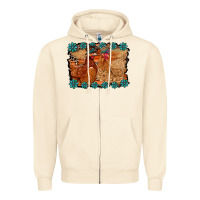 Sandshell chicken western Zipper Hoodie - RacoonDesign