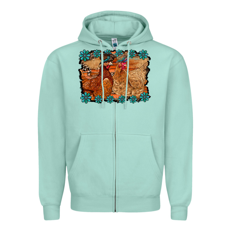 Chicken Western Zipper Hoodie by RacoonDesign | Teevron