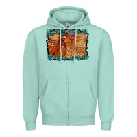 Seafoam chicken western Zipper Hoodie - RacoonDesign