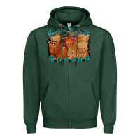 Sports Green chicken western Zipper Hoodie - RacoonDesign