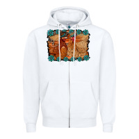 White chicken western Zipper Hoodie - RacoonDesign