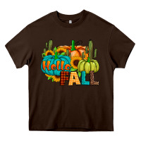 Chocolate Brown hello fall Heavy Core Tee - JahusDesignShop