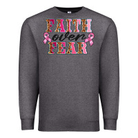 Charcoal Heather faıth over fear Premium Sweatshirt - BarkalooDesign