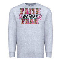 Heather Grey faıth over fear Premium Sweatshirt - BarkalooDesign