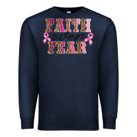 Navy faıth over fear Premium Sweatshirt - BarkalooDesign