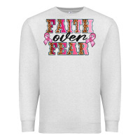 Oatmeal Heather faıth over fear Premium Sweatshirt - BarkalooDesign
