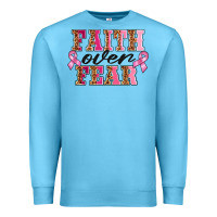 Ocean Blue faıth over fear Premium Sweatshirt - BarkalooDesign
