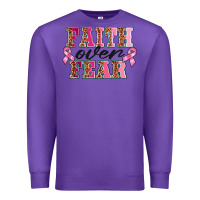 Purple faıth over fear Premium Sweatshirt - BarkalooDesign