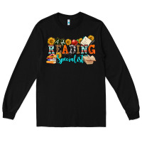 Black reading specialist olivia Long Sleeve Tee - OliviaCreatesArt