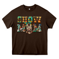 Chocolate Brown show mom brown calf Heavy Core Tee - BarkalooDesign
