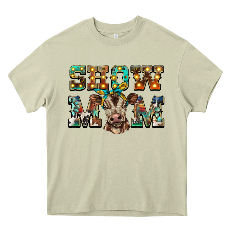 Show Mom Brown Calf Heavy Core Tee by BarkalooDesign | Teevron