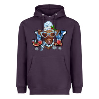 Plum Christmas snow cow joy Heavyweight Hoodie - BarkalooDesign