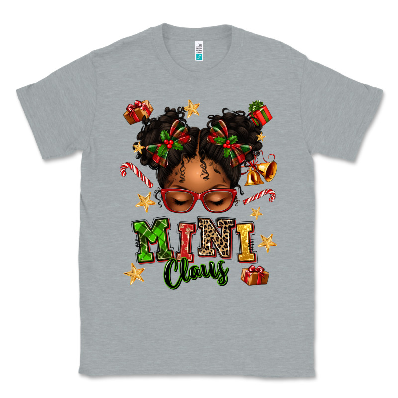 Mini Claus Messy Bun Classic Tee by texasbilliewilder | Teevron