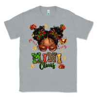 Heather Grey mini claus messy bun Classic Tee - texasbilliewilder