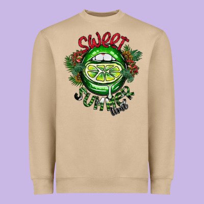 Summer Time Heavyweight Sweatshirt Designed By Cowhidedigitalart