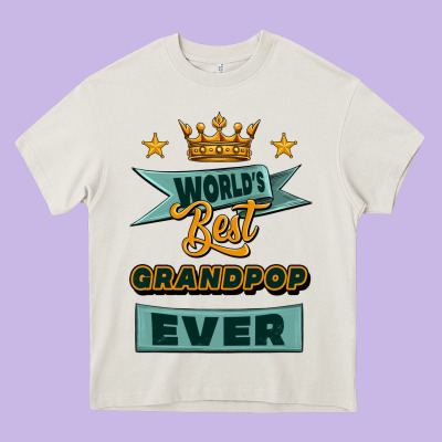 World's Best Grandpop Ever Heavy Core Tee Designed By Jasminsmagicworld