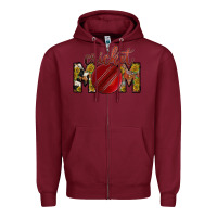 Burgundy cricket mom Zipper Hoodie - RacoonDesign