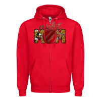 Red cricket mom Zipper Hoodie - RacoonDesign