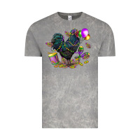 Cloud Rock mardi gras chicken Vintage Tee - CowGirlArtShop