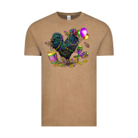 Vintage Coffee mardi gras chicken Vintage Tee - CowGirlArtShop