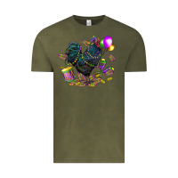 Vintage Olive mardi gras chicken Vintage Tee - CowGirlArtShop