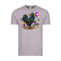 Vintage Zinc mardi gras chicken Vintage Tee - CowGirlArtShop