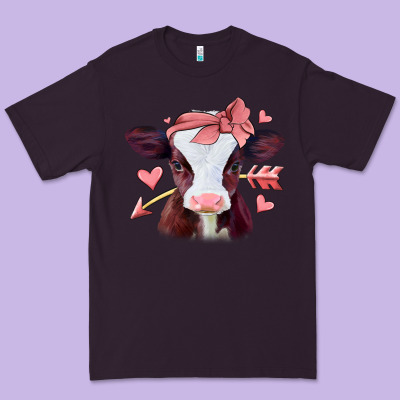 Valentines Day Baby Calf Premium Tee Designed By Jasminsmagicworld