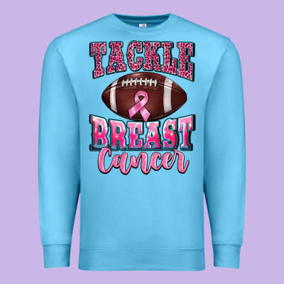 Tackle Breast Cancer Premium Sweatshirt Designed By Barkaloodesign