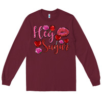 Burgundy hey sugar with lips and candies olivia Long Sleeve Tee - OliviaCreatesArt