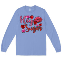 Colony Blue hey sugar with lips and candies olivia Long Sleeve Tee - OliviaCreatesArt