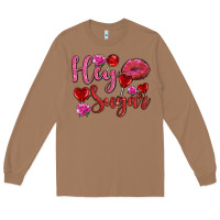 Toasted Coconut hey sugar with lips and candies olivia Long Sleeve Tee - OliviaCreatesArt