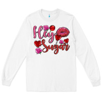 White hey sugar with lips and candies olivia Long Sleeve Tee - OliviaCreatesArt