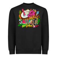 Black summer time Heavyweight Sweatshirt - CowhideDigitalArt