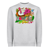Heather Grey summer time Heavyweight Sweatshirt - CowhideDigitalArt