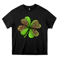 Black leopard shamrock Heavy Core Tee - Jasminsmagicworld