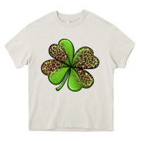 Cream leopard shamrock Heavy Core Tee - Jasminsmagicworld