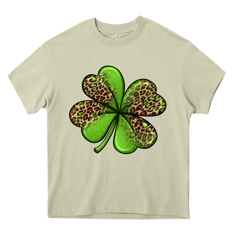 Leopard Shamrock Heavy Core Tee by Jasminsmagicworld | Teevron