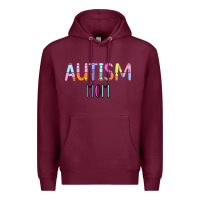 Burgundy Titi Pretty Art Autism Mom Premium Hoodie - CowhideDigitalArt