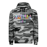 Slate Camo Titi Pretty Art Autism Mom Premium Hoodie - CowhideDigitalArt