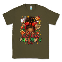 Army Green santas favorite pharmacy tech afro messy bun Classic Tee - texasbilliewilder