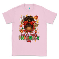 Santas Favorite Pharmacy Tech Afro Messy Bun Classic Tee | Teevron