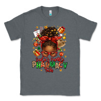 Charcoal Heather santas favorite pharmacy tech afro messy bun Classic Tee - texasbilliewilder