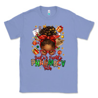 Colony Blue santas favorite pharmacy tech afro messy bun Classic Tee - texasbilliewilder