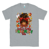 Heather Grey santas favorite pharmacy tech afro messy bun Classic Tee - texasbilliewilder