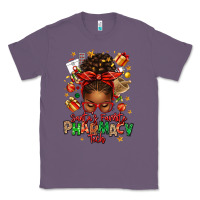 Lavender santas favorite pharmacy tech afro messy bun Classic Tee - texasbilliewilder