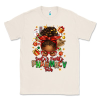 Natural santas favorite pharmacy tech afro messy bun Classic Tee - texasbilliewilder