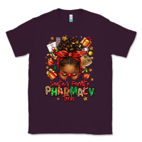 Plum santas favorite pharmacy tech afro messy bun Classic Tee - texasbilliewilder