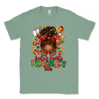 Sage santas favorite pharmacy tech afro messy bun Classic Tee - texasbilliewilder