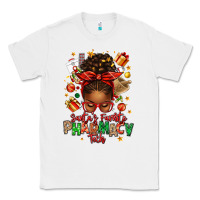 White santas favorite pharmacy tech afro messy bun Classic Tee - texasbilliewilder